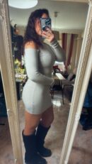 Vestido punto hombro