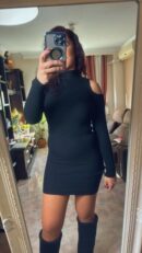 Vestido punto hombro